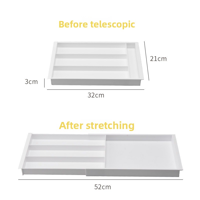 Expandable Cutlery Organizer Tray for Kitchen Drawers