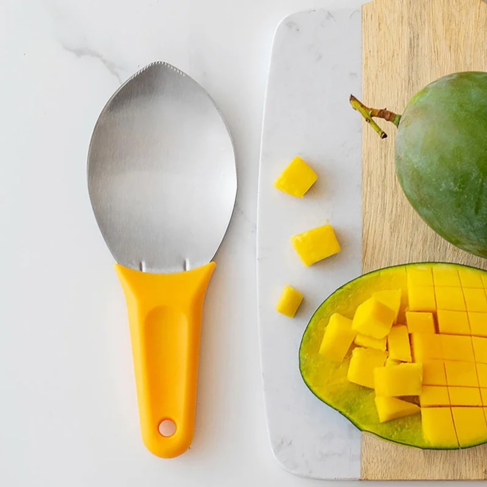 Mango Slicer And Dicer Tool Multifunctional Fruit Cutter For Easy Mango Dicing Cutting And Scooping 4
