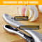 Stainless Steel Garlic Press and Slicer Dual Function Mincer for Effortless Crushing & Slicing