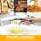 Stainless Steel Garlic Press and Slicer Dual Function Mincer for Effortless Crushing & Slicing