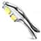 Stainless Steel Garlic Press and Slicer Dual Function Mincer for Effortless Crushing & Slicing