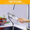 Stainless Steel Garlic Press and Slicer Dual Function Mincer for Effortless Crushing & Slicing