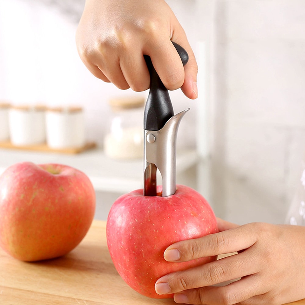 Stainless Steel Apple Corer Premium Fruit Seed Remover & Core Slicer for Pears, Apples, and Vegetables
