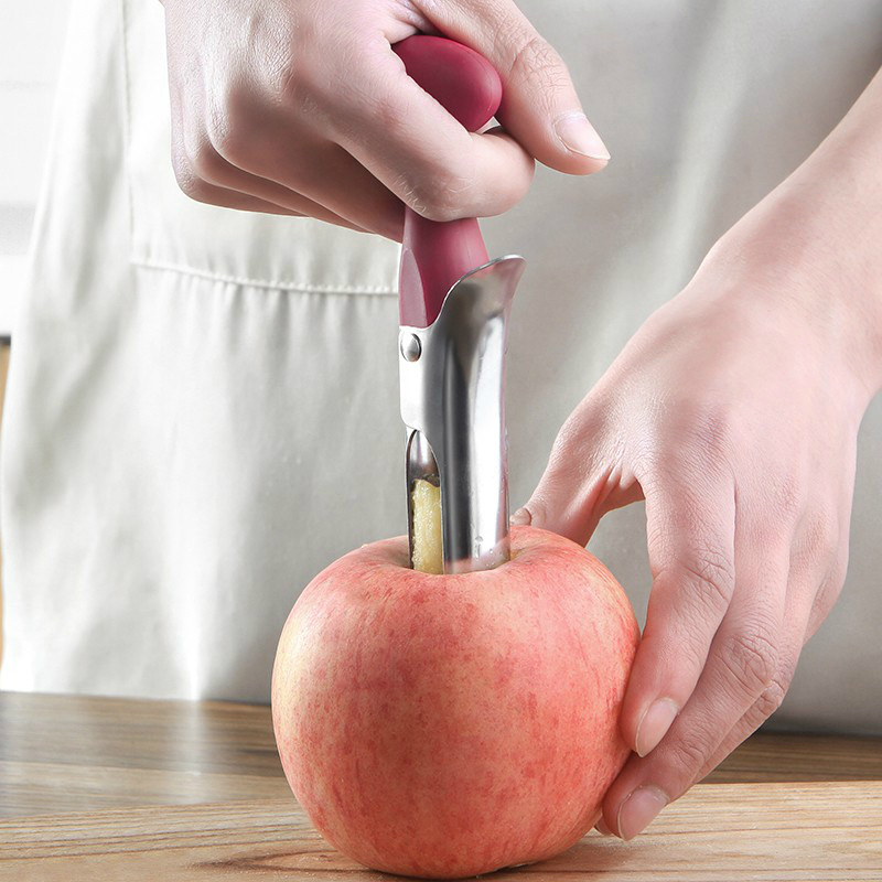 Stainless Steel Apple Corer Premium Fruit Seed Remover & Core Slicer for Pears, Apples, and Vegetables
