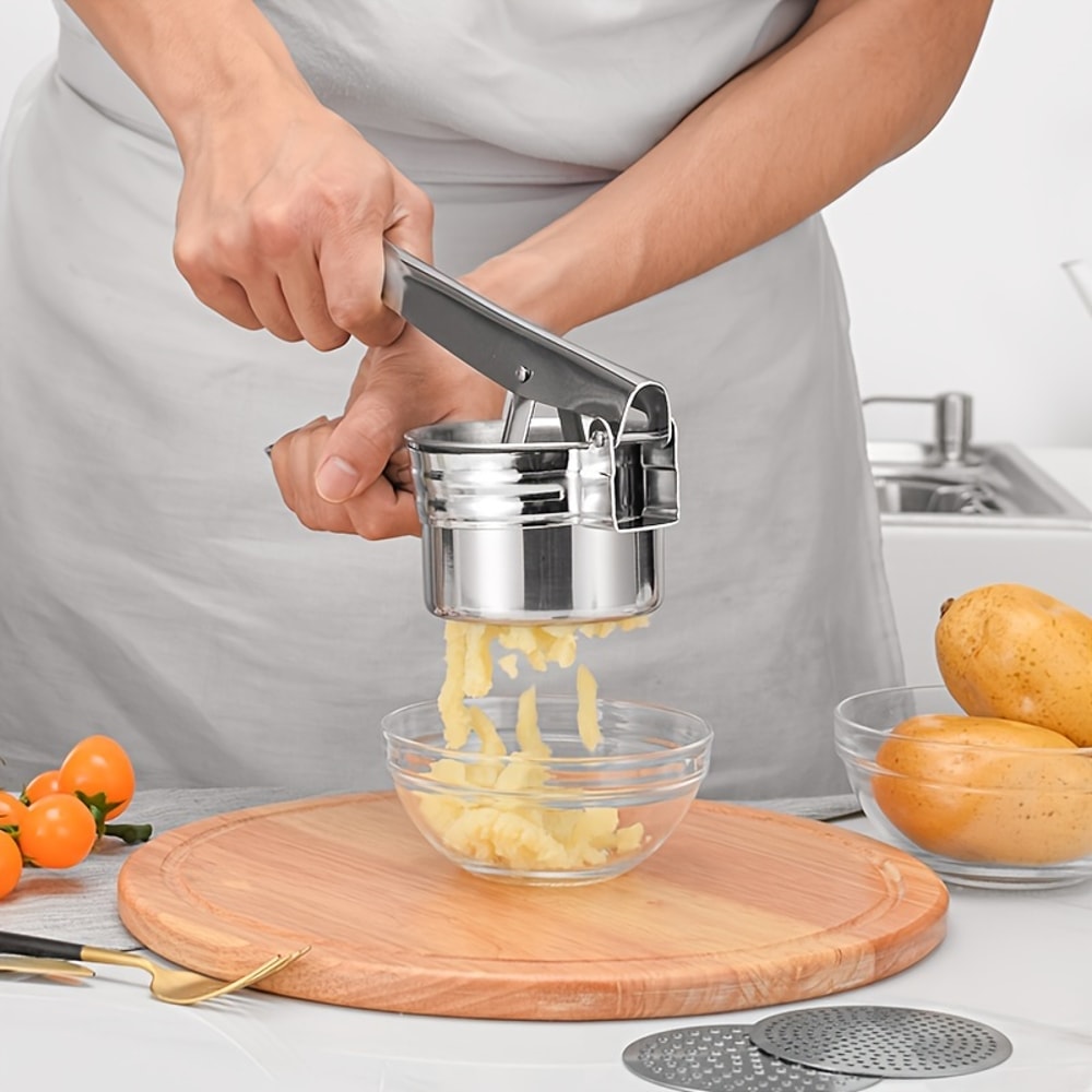 Stainless Steel Potato Ricer Manual Masher For Potatoes Vegetables Baby Food More 2