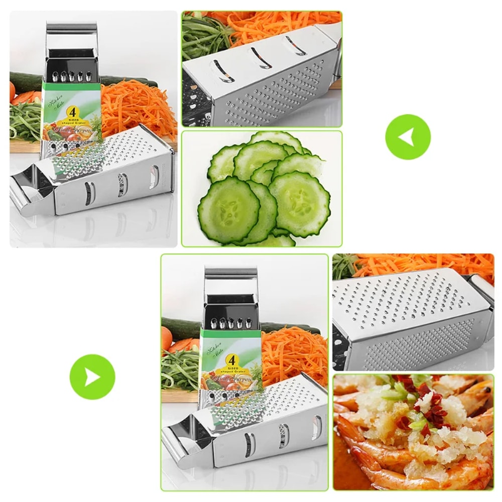 Stainless Steel Box Grater Cheese Slicer Multipurpose Vegetable Cutter Kitchen Tool 2
