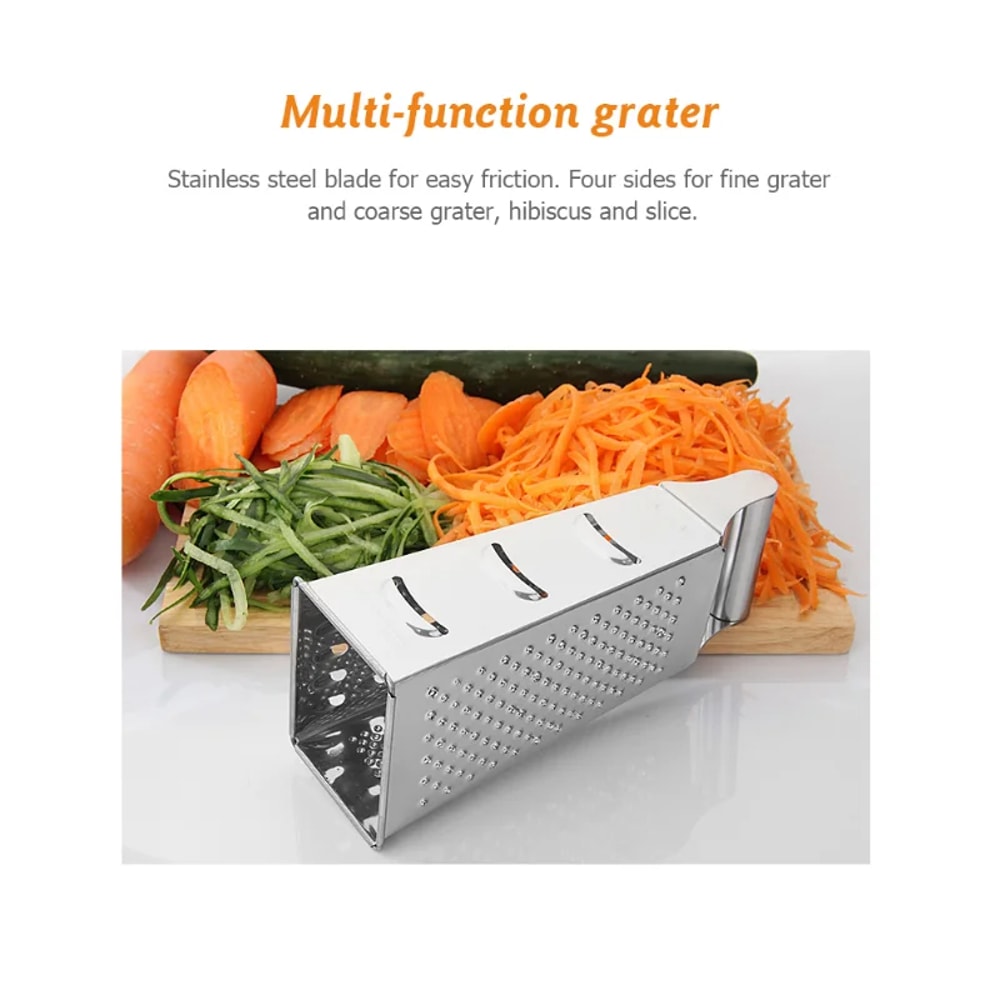 Stainless Steel Box Grater Cheese Slicer Multipurpose Vegetable Cutter Kitchen Tool 3