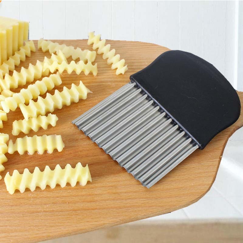 Premium Stainless Steel French Fries Cutter Wavy Potato Slicer 1