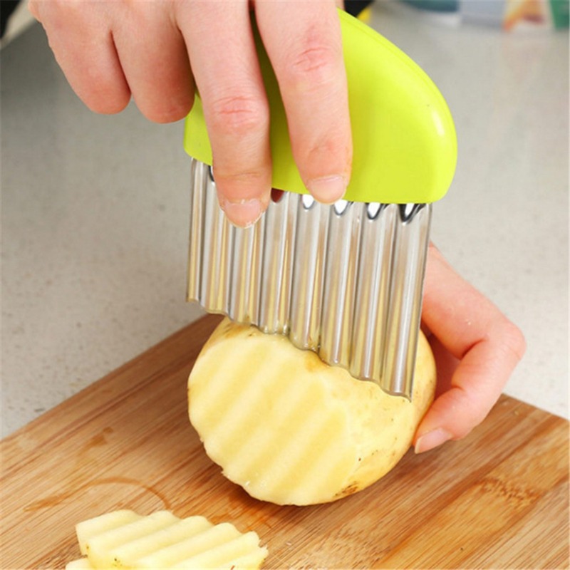 Premium Stainless Steel French Fries Cutter Wavy Potato Slicer 3