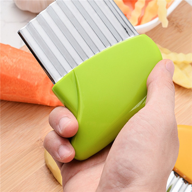 Premium Stainless Steel French Fries Cutter Wavy Potato Slicer 4