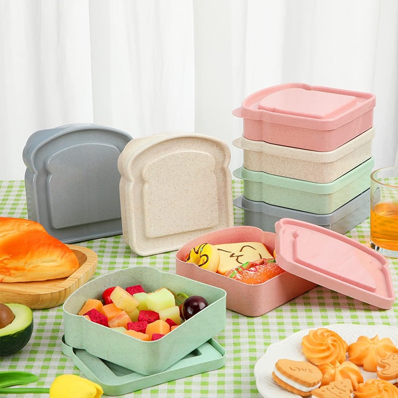 Portable Sandwich Container Lunch Box Reusable Microwave Food Storage Case 1