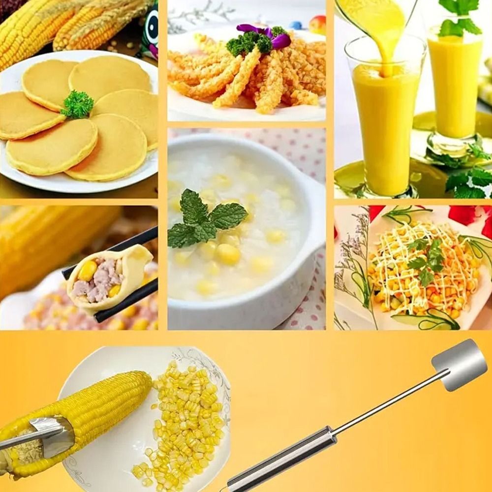 Ergonomic Stainless Steel Corn Cob Peeler Quick & Easy Corn Stripper for Perfect Kernels