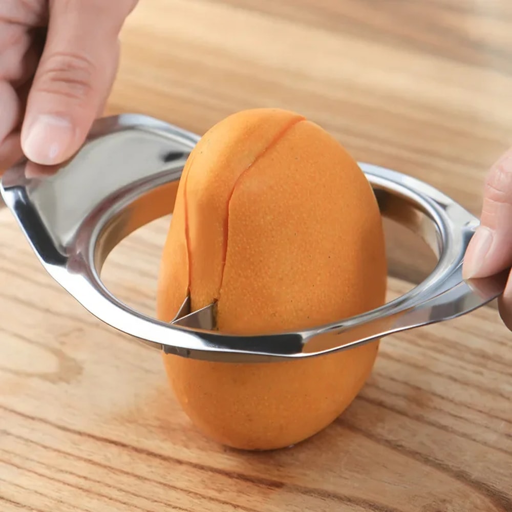 Premium Stainless Mango Slicer & Fruit Peeler Kitchen Tool