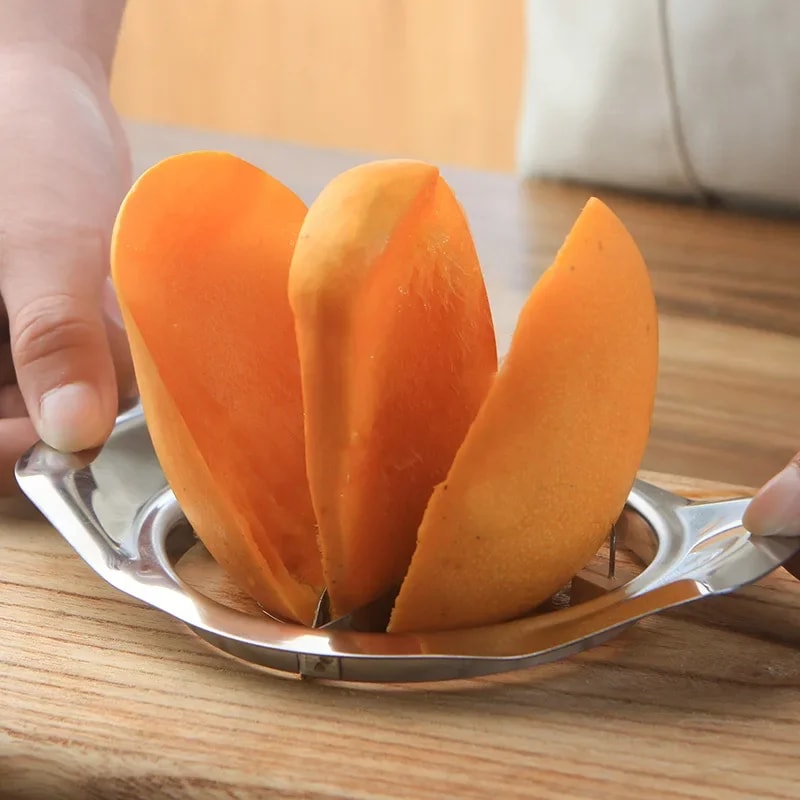 Premium Stainless Mango Slicer & Fruit Peeler Kitchen Tool