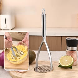 premium stainless steel potato masher & fruit press tool for easy purees