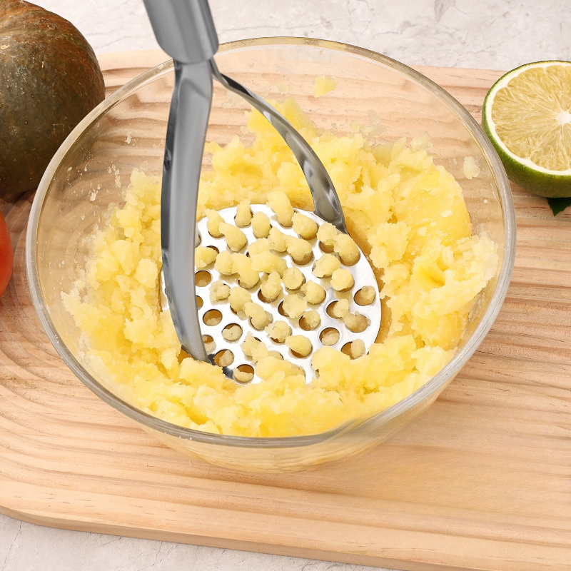 Premium Stainless Steel Potato Masher Fruit Press Tool For Easy Purees 1