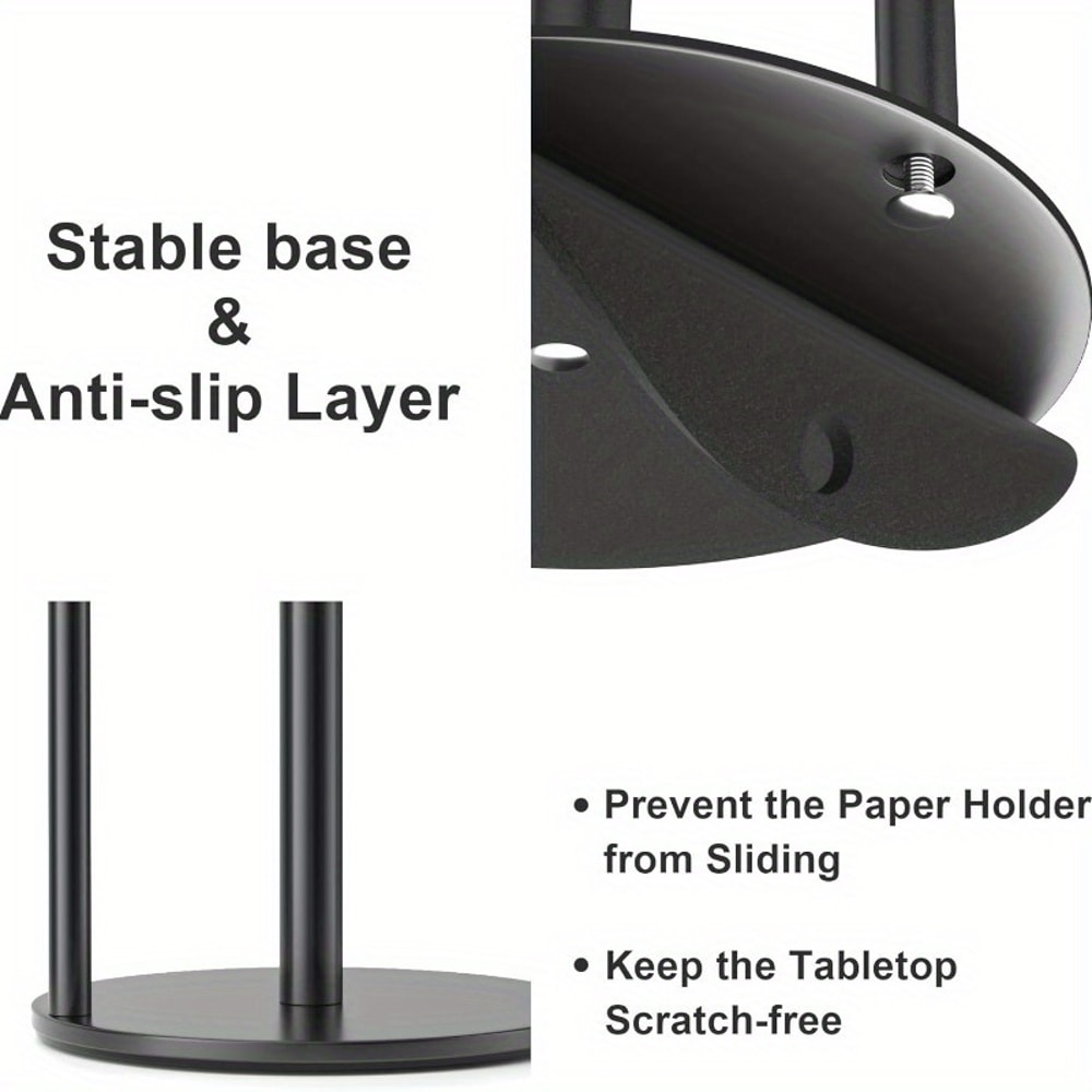 Premium Stainless Steel Paper Towel Holder Sleek Countertop Roll Organizer 2
