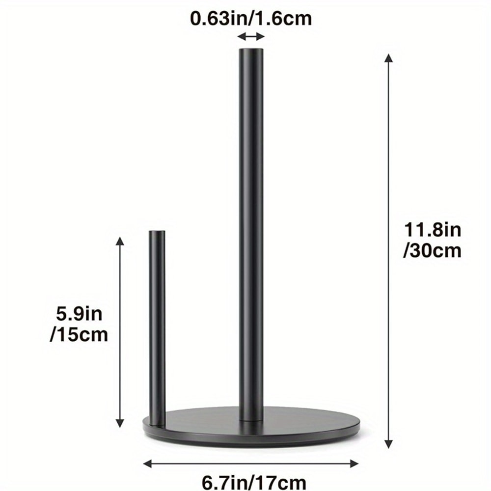 Premium Stainless Steel Paper Towel Holder Sleek Countertop Roll Organizer 5