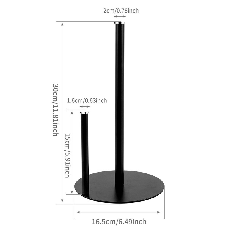 Premium Stainless Steel Paper Towel Holder Sleek Countertop Roll Organizer 6