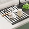Premium Foldable Kitchen Sink Drain Rack Stainless Steel Sink Organizer Retractable Dish Basket 2