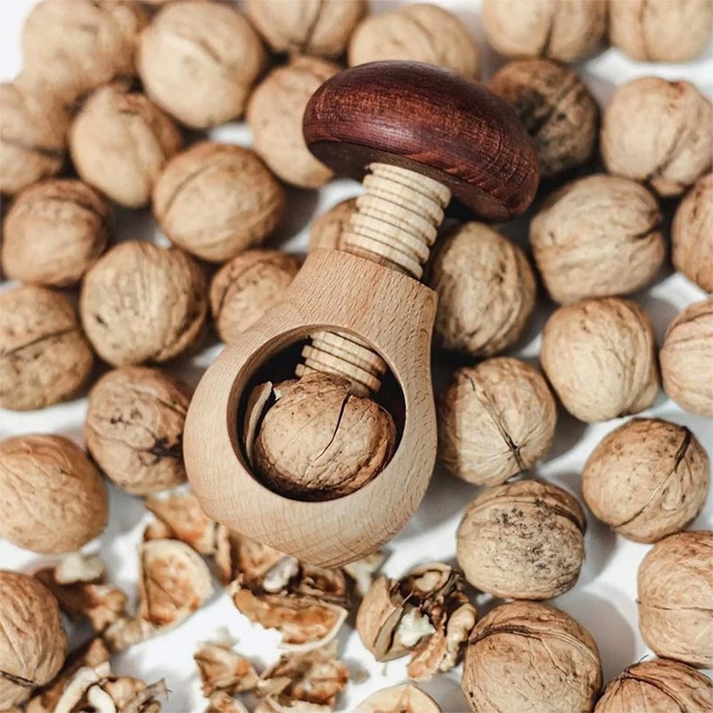 Mushroom Nutcracker Adjustable Walnut & Nut Cracker Tool