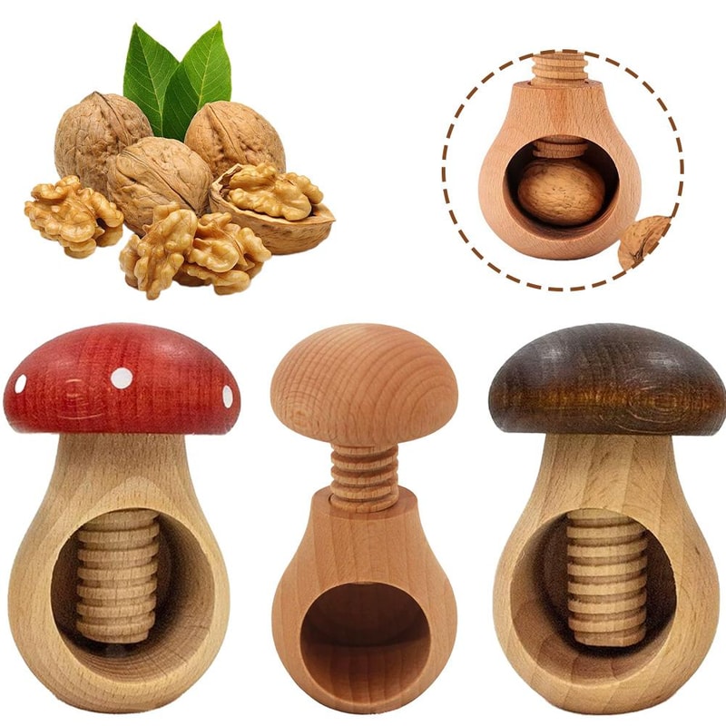 Mushroom Nutcracker Adjustable Walnut & Nut Cracker Tool