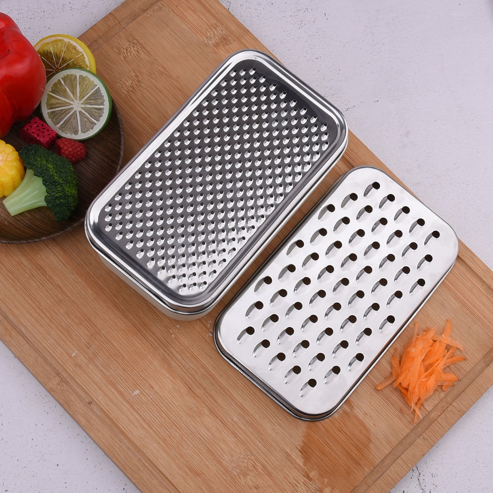 Cheese Grater & Vegetable Chopper with Container Stainless Steel Kitchen Slicer