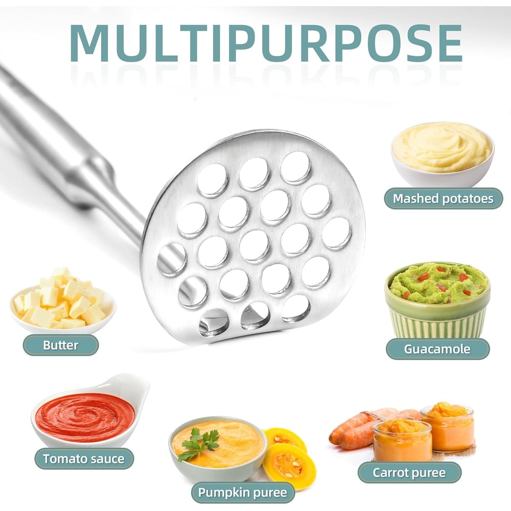 Heavy Duty Mini Avocado Potato Masher Stainless Steel Kitchen Tool 3