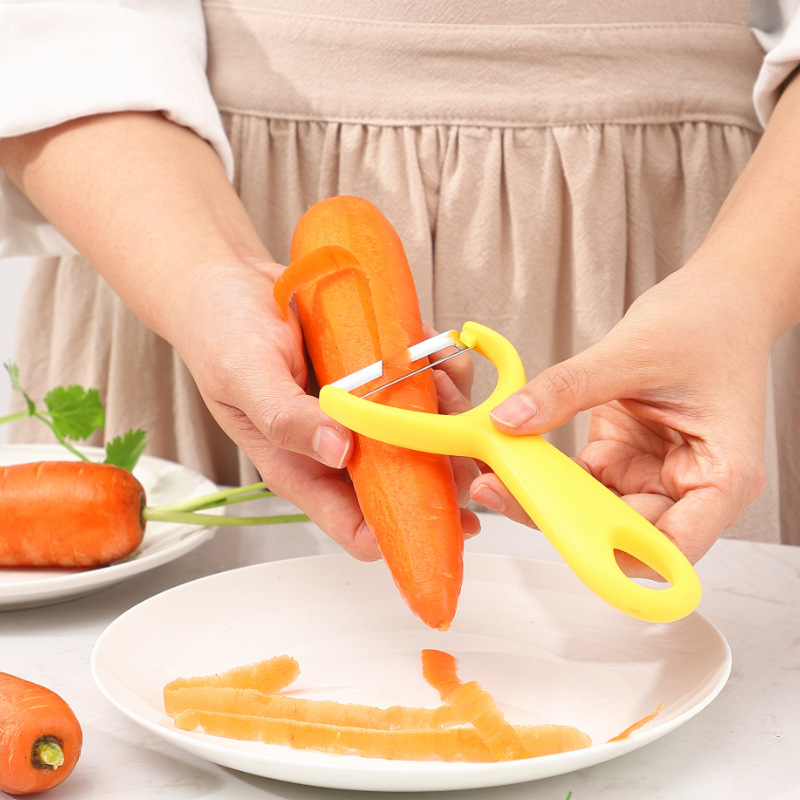 Stainless Steel Vegetable Peeler Fruit Peeler With Thickened Handle 2