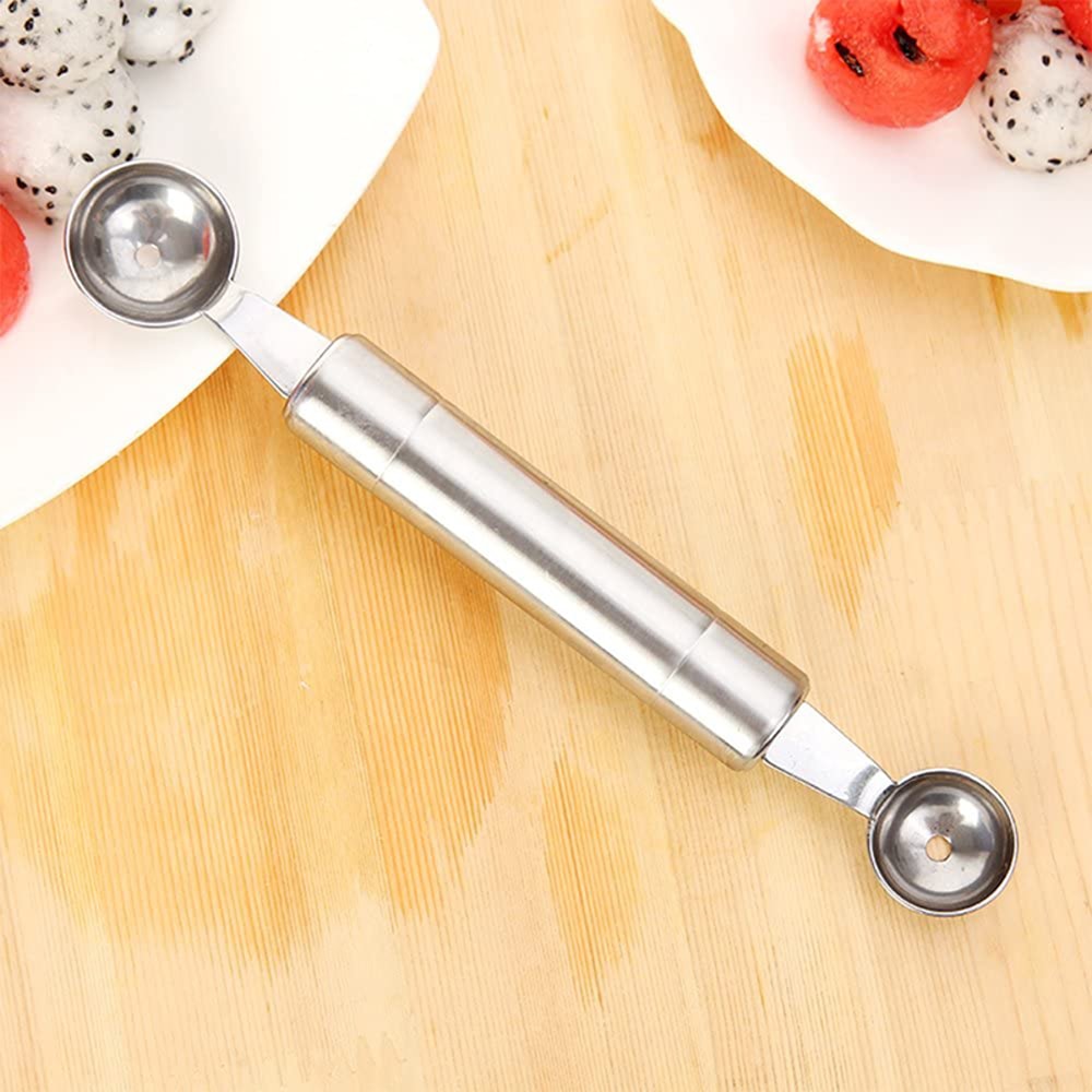 Premium Stainless Fruit Carving Tool & Melon Baller Scoop Set