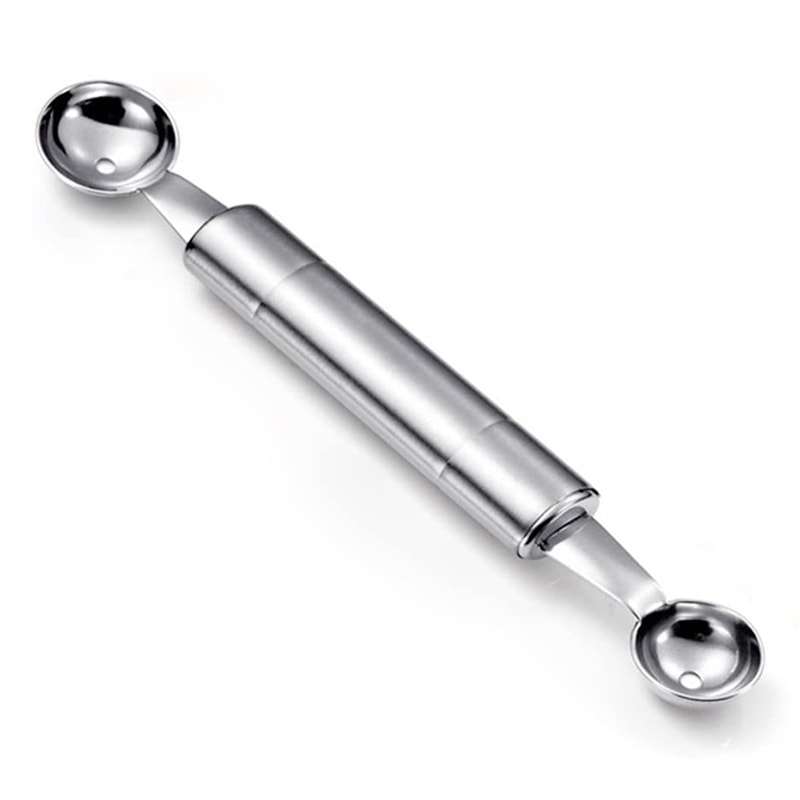 Premium Stainless Fruit Carving Tool & Melon Baller Scoop Set