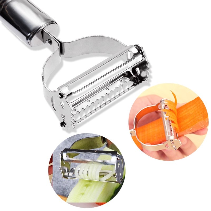 Premium Julienne Peeler & Vegetable Slicer Stainless Steel Kitchen Cutter for Carrots, Potatoes & Fruits