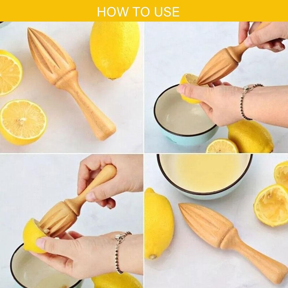 Premium Wooden Lemon Juicer Quick Citrus Squeezer For Fresh Juice 4