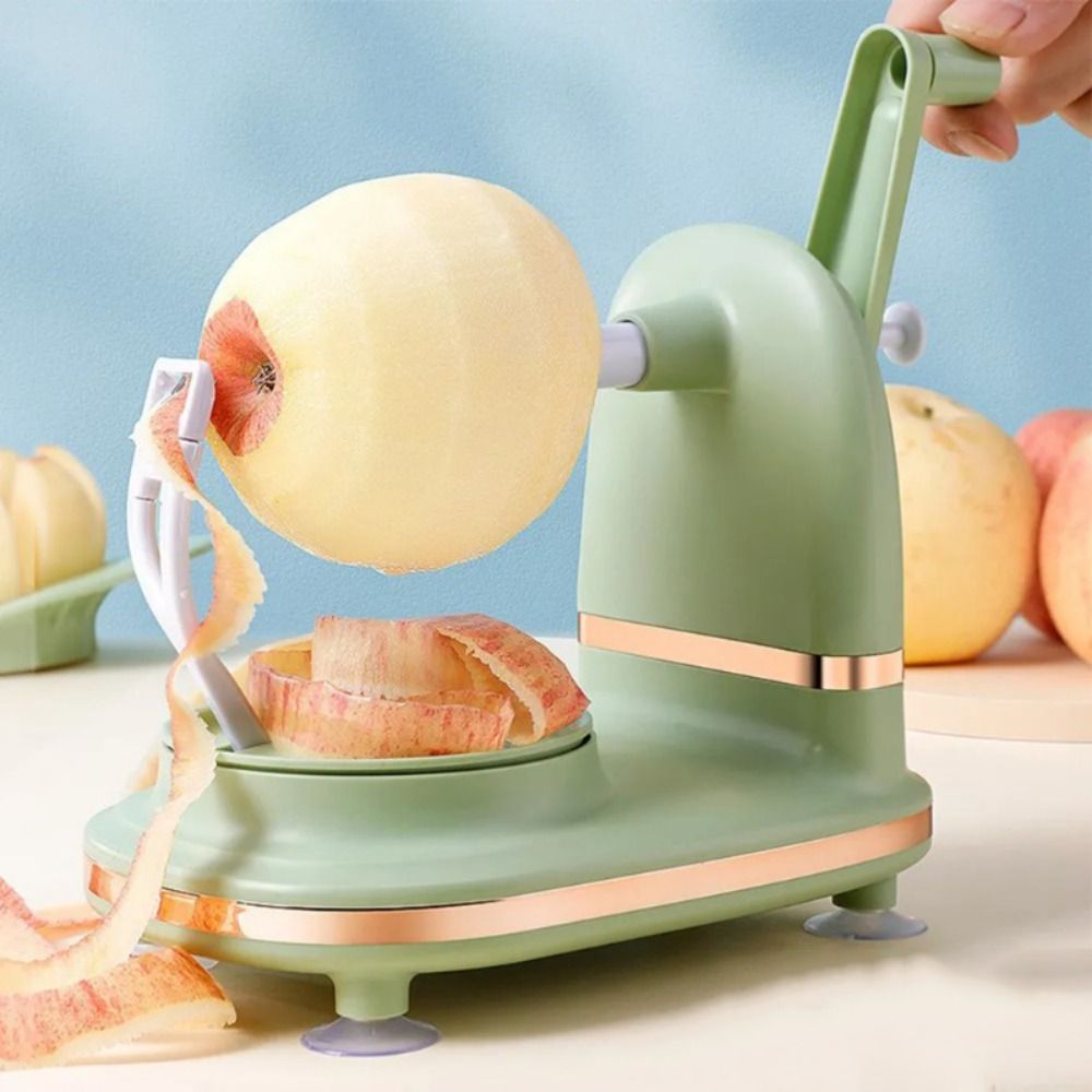 Rotating Hand Crank Fruit Peeler Durable manual fruit peeler with Suction Cup for Effortless Peeling
