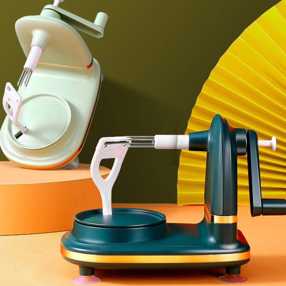 Rotating Hand Crank Fruit Peeler Durable manual fruit peeler with Suction Cup for Effortless Peeling