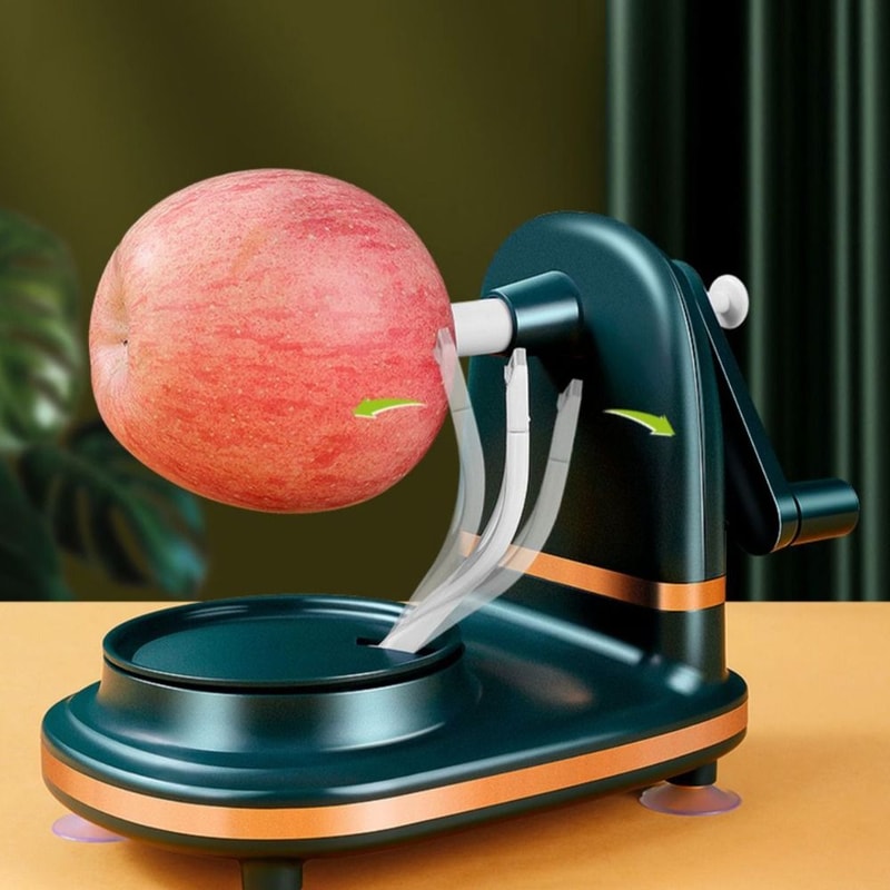 Rotating Hand Crank Fruit Peeler Durable manual fruit peeler with Suction Cup for Effortless Peeling
