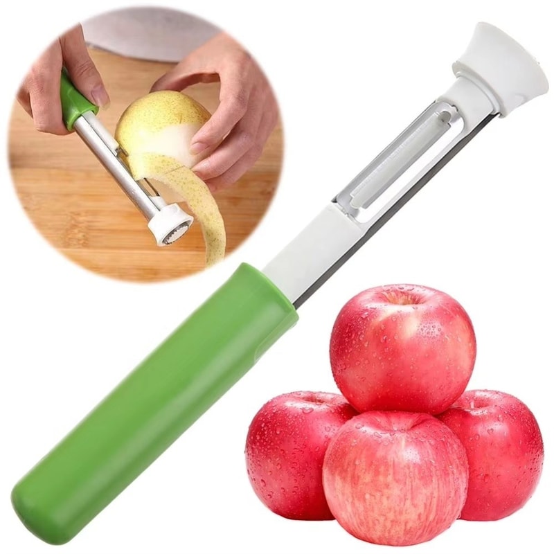 Premium Fruit Peeler Core Remover Stainless Steel Anti Slip 0