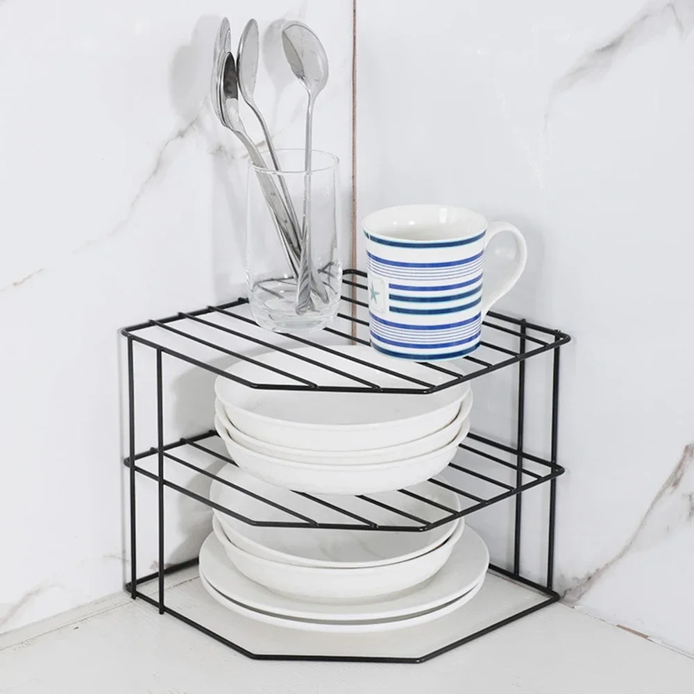 Premium Kitchen Corner Shelf Countertop Organizer Rack 0
