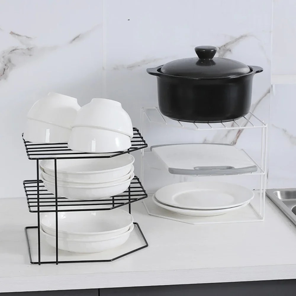 Premium Kitchen Corner Shelf Countertop Organizer Rack 1