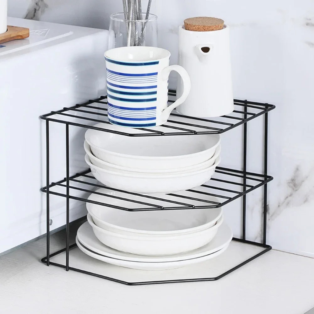 Premium Kitchen Corner Shelf Countertop Organizer Rack 2