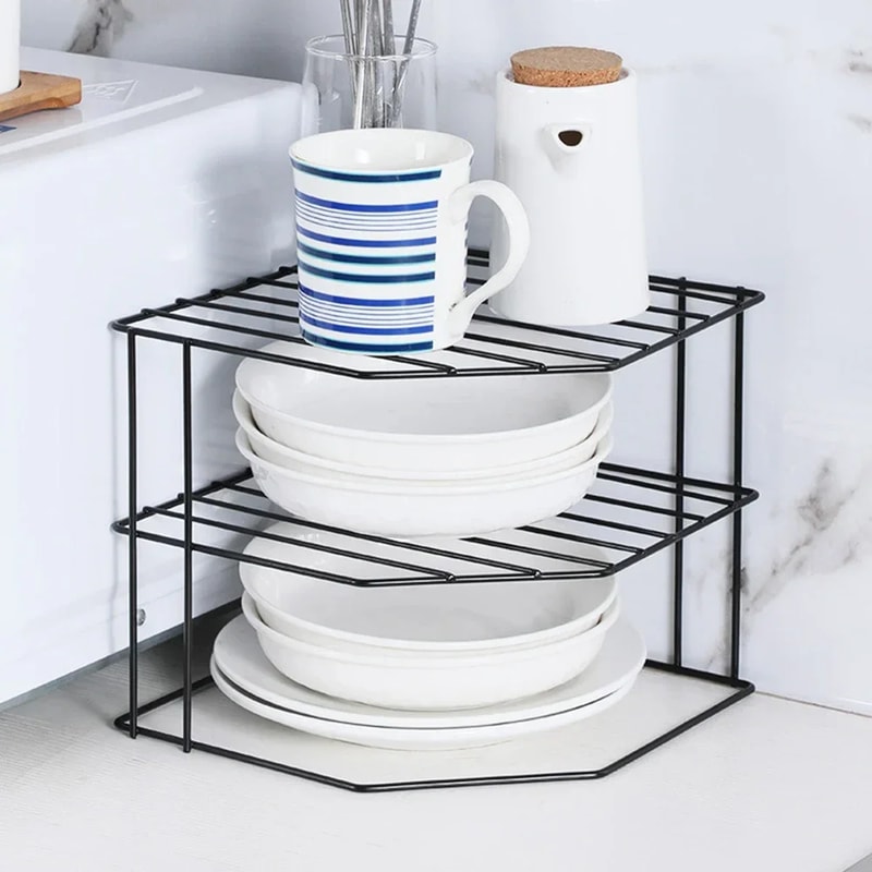 Premium Kitchen Corner Shelf Countertop Organizer Rack 2