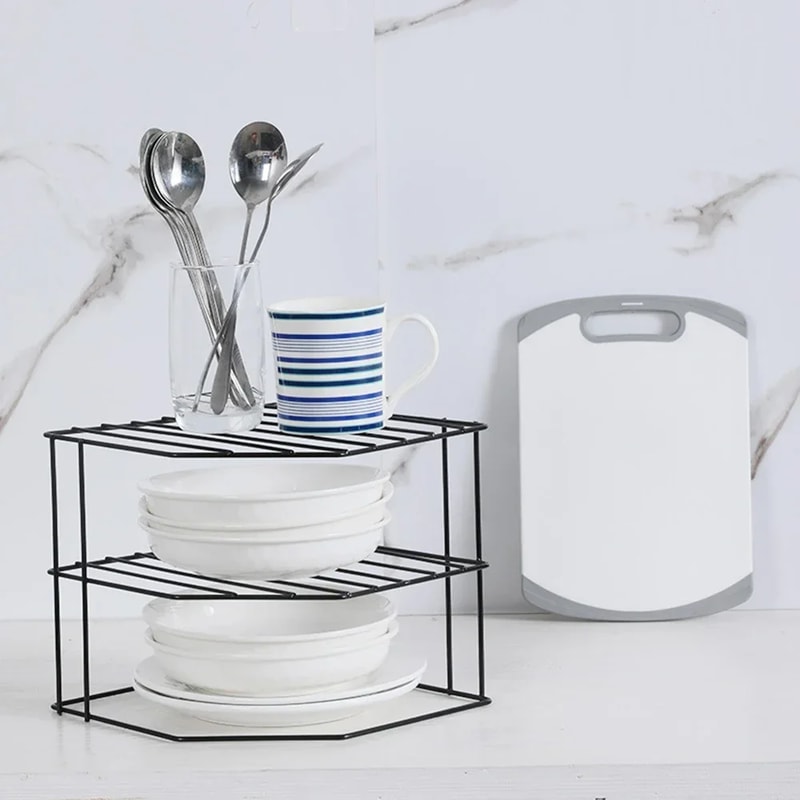 Premium Kitchen Corner Shelf Countertop Organizer Rack 3