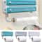 Wall Mount Aluminum Foil Dispenser With Cutter Storage Box 0