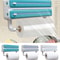 Wall Mount Aluminum Foil Dispenser With Cutter Storage Box 0
