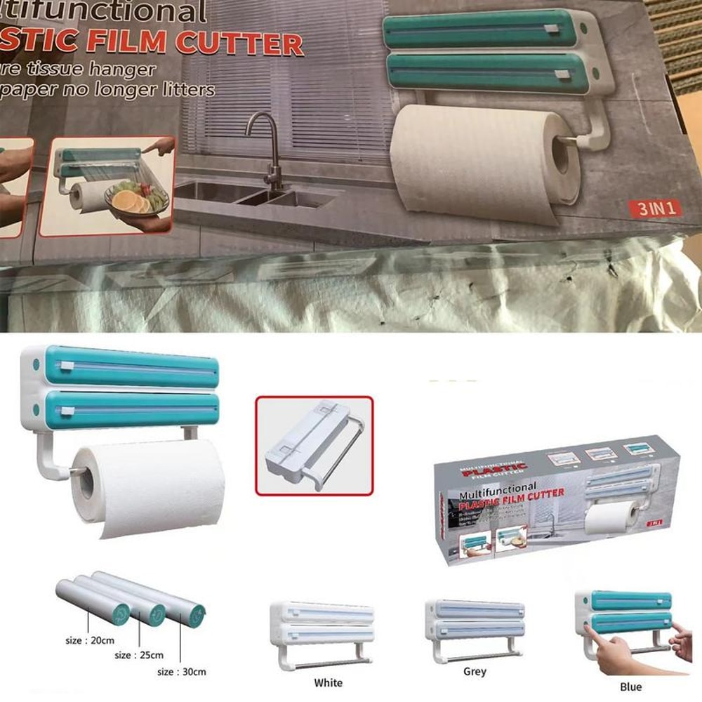 Wall Mount Aluminum Foil Dispenser With Cutter Storage Box 4