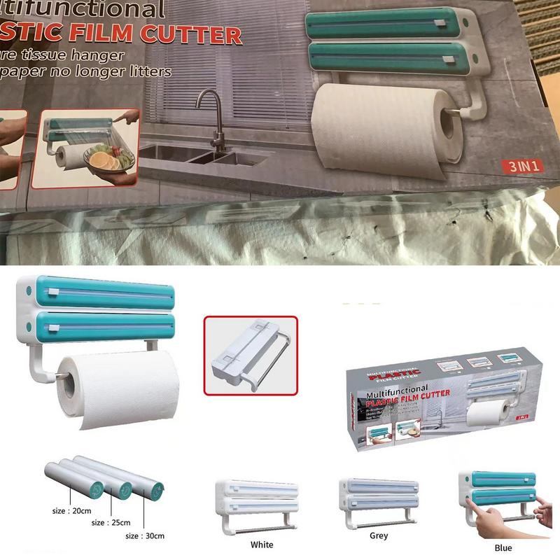 Wall Mount Aluminum Foil Dispenser With Cutter Storage Box 4