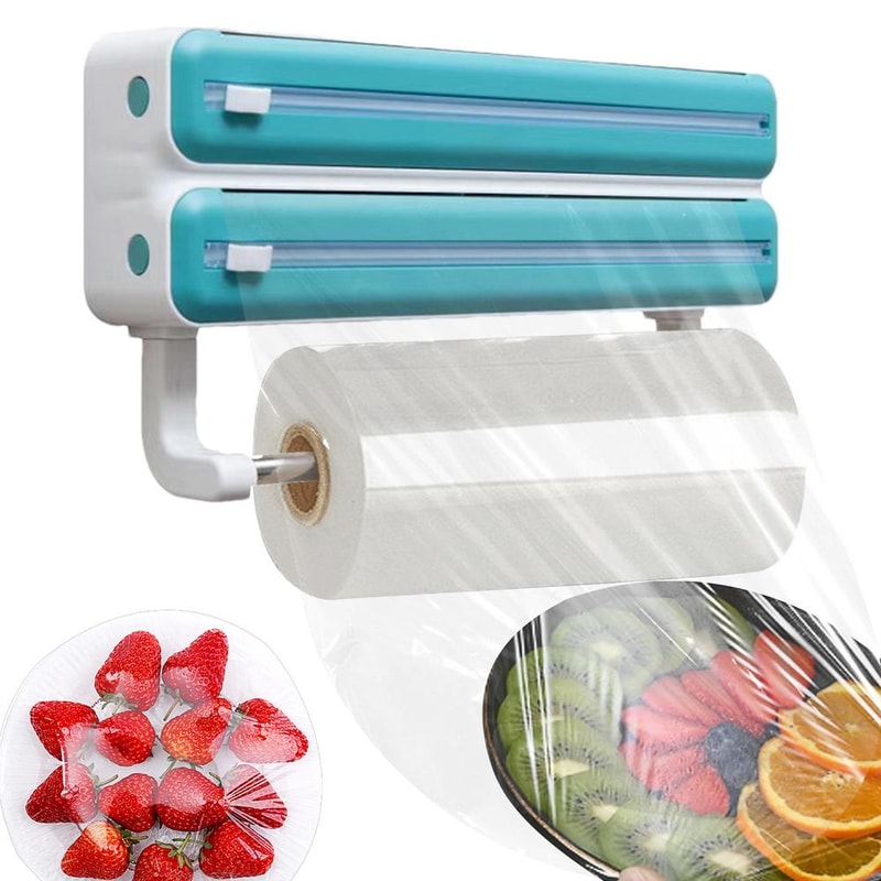 Wall Mount Aluminum Foil Dispenser With Cutter Storage Box 6