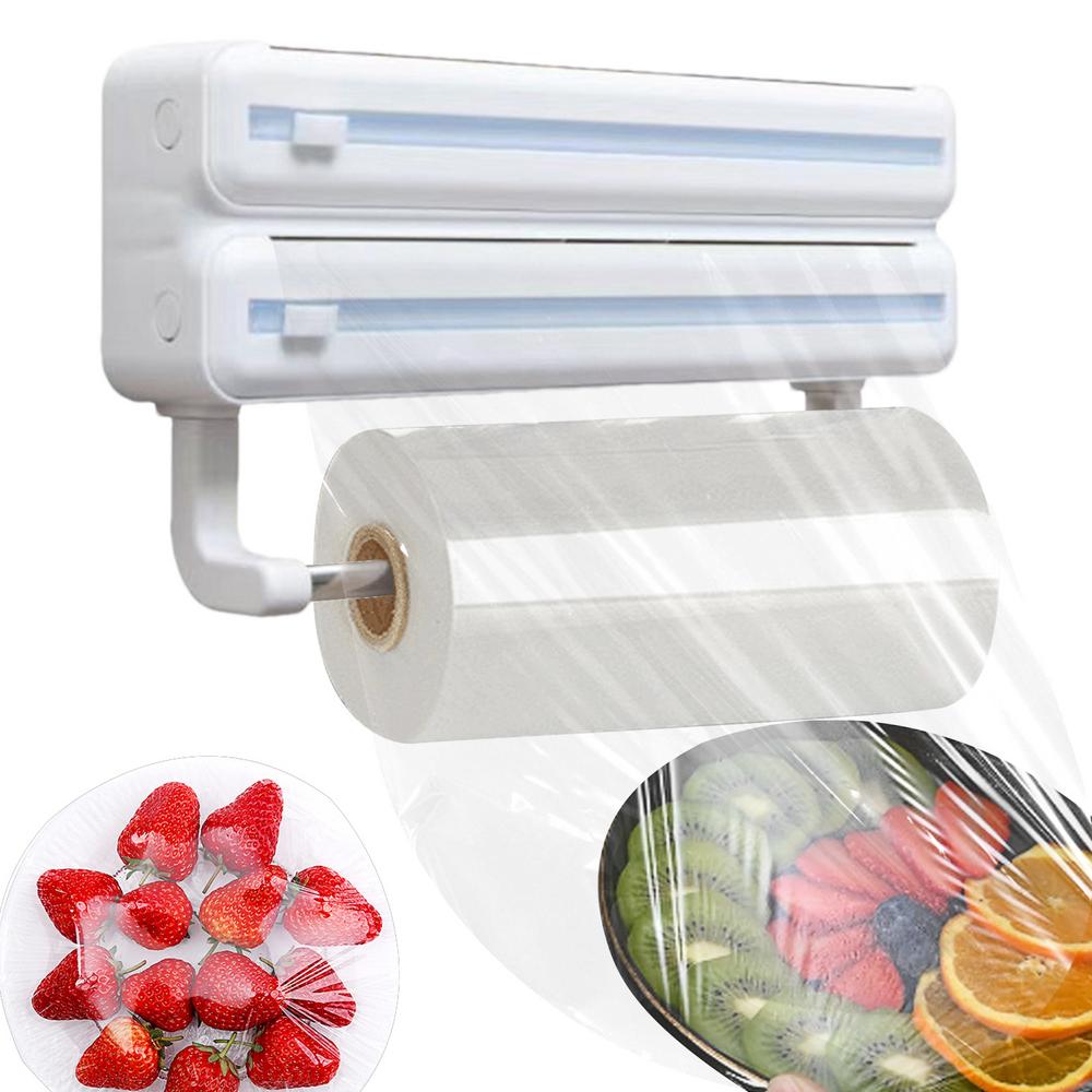 Wall Mount Aluminum Foil Dispenser With Cutter Storage Box 7