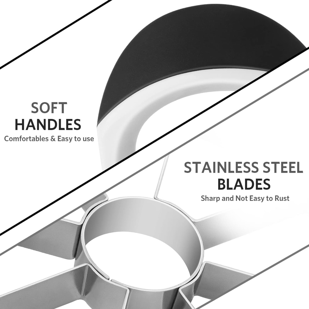 Professional Apple Slicer & Corer with Stainless Steel Blades and Rubber Grip