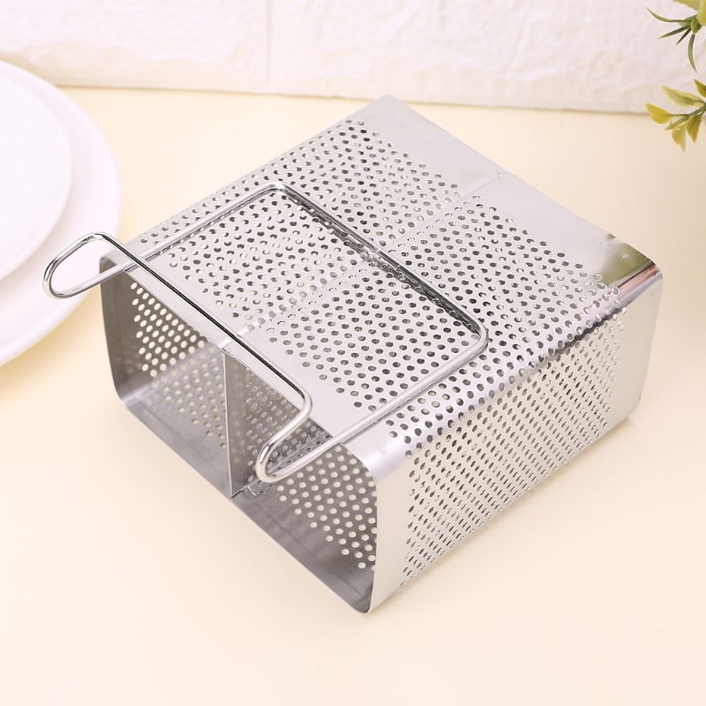 Premium Stainless Steel Kitchen Cutlery Organizer Rack Hanging Chopsticks & Spoon Holder